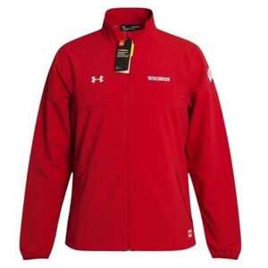 Under Armour Wisconsin Badgers‎ Full Zip Jacket Red XL/TG/EG UA Storm